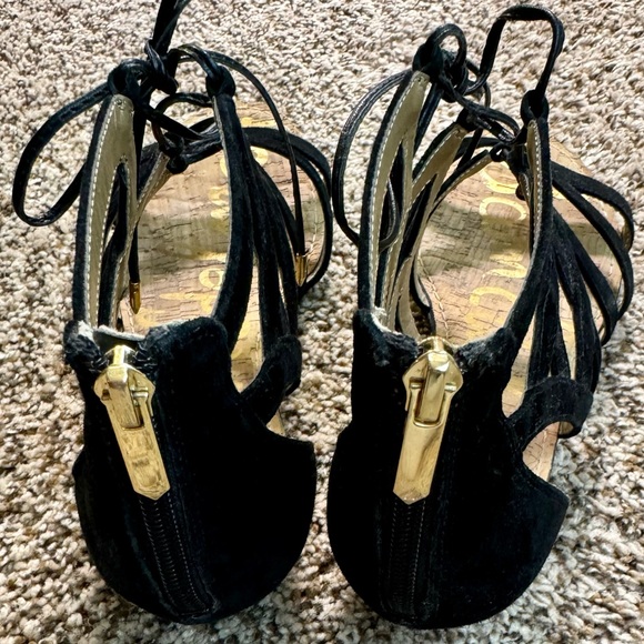 Sam Edelman Lace Up Sandals with Zipper - Picture 3 of 5